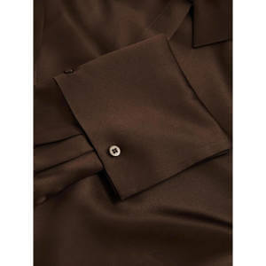 REISS Hailey Silk Double-Cuff Button-Through Shirt
